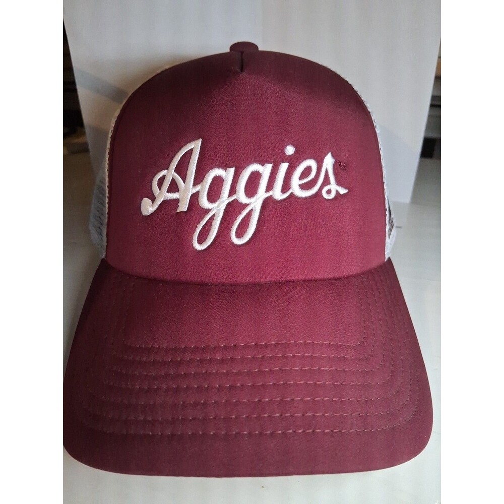 Addidas Aggies Maroon/ White Adjustable Mesh Cap